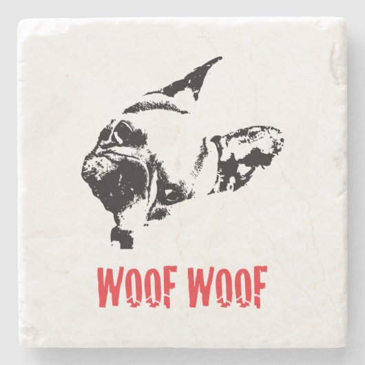  Frenchie ストーンコースター (正面)