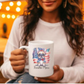 Frenchie Bulldog Mom Patriotic USA Flag ジャンボコーヒーマグカップ
