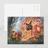 Frenchie Candy Cottage Fairy Tale Scene ポストカード (正面/裏面)