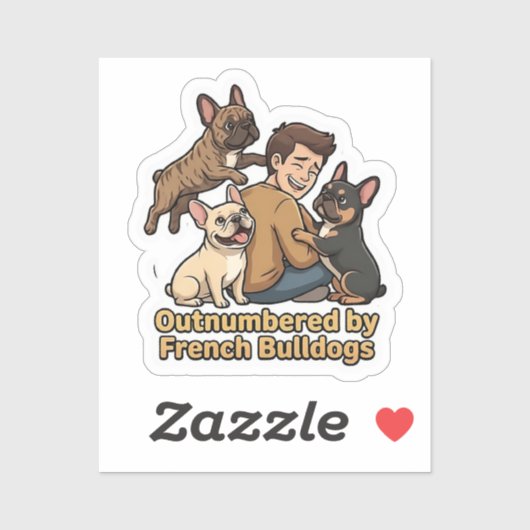Frenchie Chaos Funny French Bulldog Dog Lover   シール (シート)