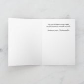 Frenchie Christmas Card – Puppy on Pillow カード (内部)