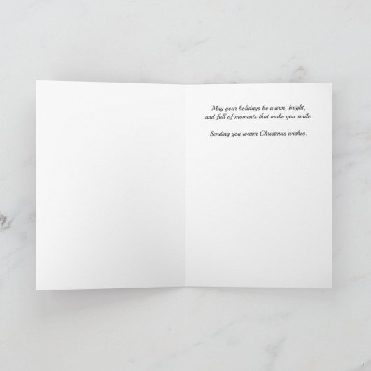 Frenchie Christmas Card – Puppy on Pillow カード (内部)