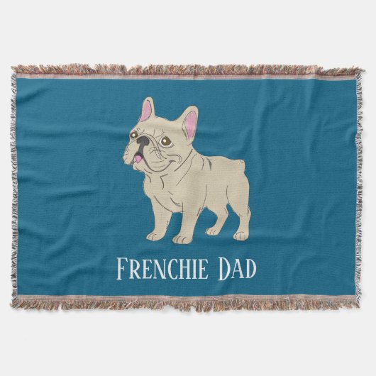 Frenchie Dad スローブランケット (正面)