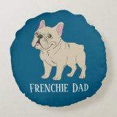 Frenchie Dad ラウンドクッション (裏面)