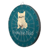 Frenchie Dad, cream French bulldog. ダーツボード (正面右)