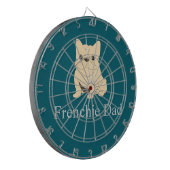 Frenchie Dad, cream French bulldog. ダーツボード (正面左)