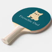 Frenchie Dad, cream French bulldog. 卓球ラケット (正面アングル)