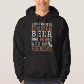 Frenchie Dad T Funny French Bulldog Dog Lover Beer パーカ (正面)
