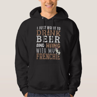 Frenchie Dad T Funny French Bulldog Dog Lover Beer パーカ