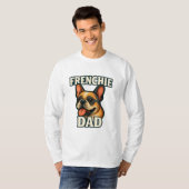 Frenchie Dad Vibes Coolest Bulldog Father Ever Tシャツ (正面フル)