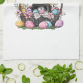 Frenchie Dog Easter Frenchie Dog Eggs Artwork T-Sh キッチンタオル (折り畳み)