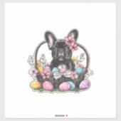 Frenchie Dog Easter Frenchie Dog Eggs Artwork T-Sh シール (シート)