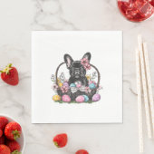 Frenchie Dog Easter Frenchie Dog Eggs Artwork T-Sh スタンダードランチョンナプキン (インサイチュ)