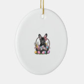 Frenchie Dog Easter Frenchie Dog Eggs Artwork T-Sh セラミックオーナメント (右)