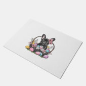 Frenchie Dog Easter Frenchie Dog Eggs Artwork T-Sh ドアマット (アングル)