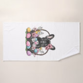 Frenchie Dog Easter Frenchie Dog Eggs Artwork T-Sh バスタオル (バスタオル)