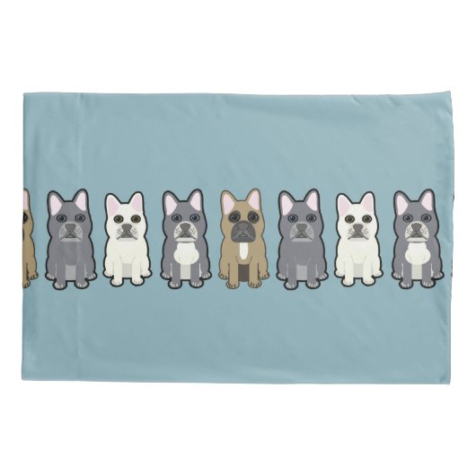 Frenchie Friends 枕カバー (裏面)