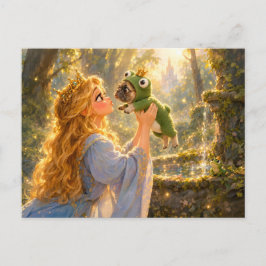 Frenchie Frog Prince Kiss Scene ポストカード