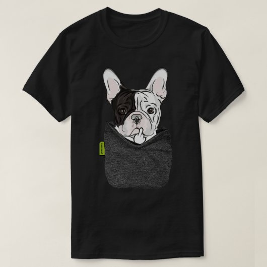 Frenchie FUポケット Tシャツ (デザイン正面)
