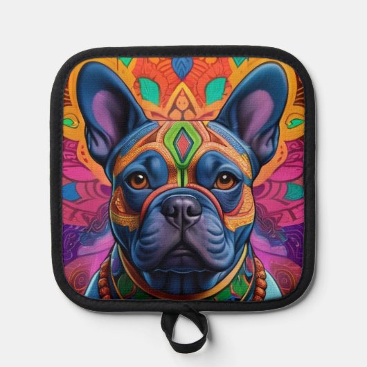 Frenchie Fun Birthday Fantasy 鍋敷き (正面)