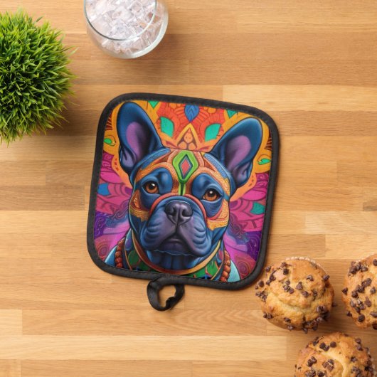 Frenchie Fun Birthday Fantasy 鍋敷き (トップダウン)