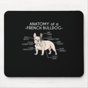 Frenchie Gift Anatomy Of A French Bulldog マウスパッド
