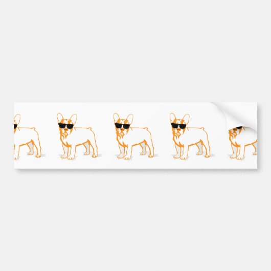 Frenchie Howlelu バンパーステッカー (正面)