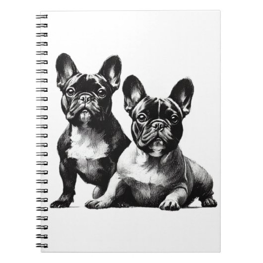 Frenchie Journal、Bulldog フランスの Journal ノートブック (正面)