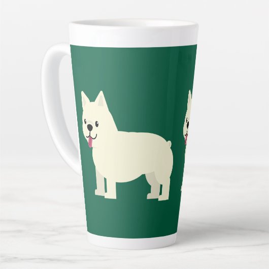 Frenchie Lover カフェラテマグ (左アングル)