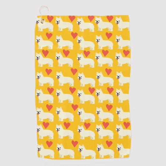 Frenchie Lover ゴルフタオル (正面)