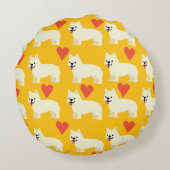 Frenchie Lover ラウンドクッション (裏面)