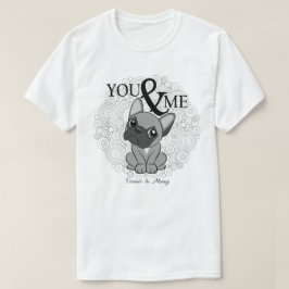 Frenchie lovers BW Tシャツ