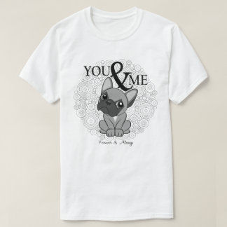 Frenchie lovers BW Tシャツ