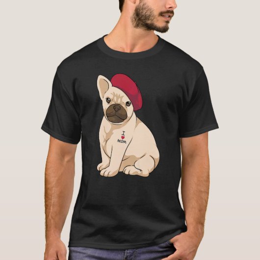 frenchie mama french bulldog mom cute for women tシャツ (正面)
