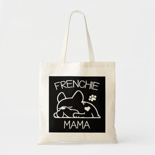 Frenchie Mama T Bulldog フランスの for women wife トートバッグ (正面)
