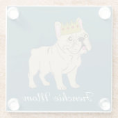 Frenchie Mom ガラスコースター (裏面)
