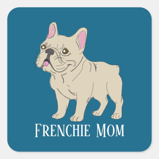 Frenchie Mom スクエアシール (正面)