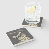 Frenchie Mom ストーンコースター (横)