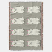 Frenchie mom スローブランケット (正面縦)