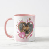 Frenchie Mom フランスの Buldog写真マパーソナライズされたグ マグカップ (左)