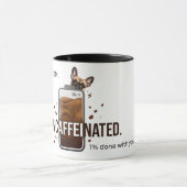 Frenchie Mom 99 Percent Caffeinated Funny Coffee D マグカップ (中央)