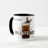 Frenchie Mom 99 Percent Caffeinated Funny Coffee D マグカップ (正面左)