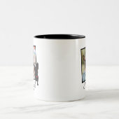 Frenchie Mom Coffee Mugあなたの写真を追加 ツートーンマグカップ (中央)