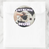 Frenchie Mom Dad French Bulldog Lover Pets ラウンドシール (バッグ)