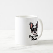 Frenchie Mom French Bulldog Sunglasses Bold Coffee コーヒーマグカップ (正面右)