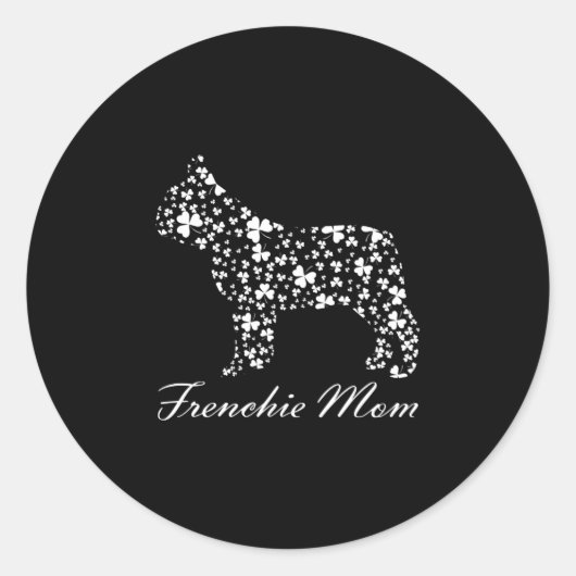 Frenchie Mom Shirt Happy St Patrick's Day 2022 ラウンドシール (正面)