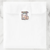 Frenchie Nap Club Cute Sleeping French Bulldog Sti ラウンドシール (バッグ)