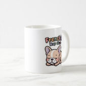 Frenchie Nap Club Cute Sleeping French Cofee コーヒーマグカップ (正面右)
