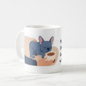 Frenchie Napping Coffee Cold Funny French Bulldog コーヒーマグカップ (正面左)