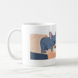 Frenchie Napping Coffee Cold Funny French Bulldog コーヒーマグカップ